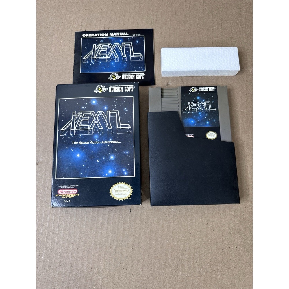 Xexyz Nintendo NES 1990 Hudson Soft Black Box CIB Complete Original Cartridge